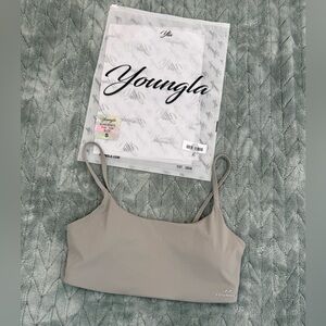 YoungLA Criss Cross Sports Bra - Sage Size Small (W3079)